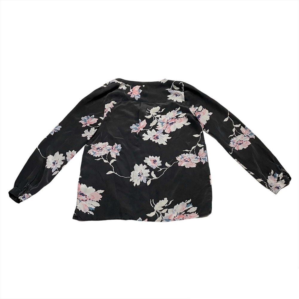 Joie Sheer Designer Floral Button Up V Neck Blouse Small RN# 105230 CA# 58350 - Picture 7 of 7